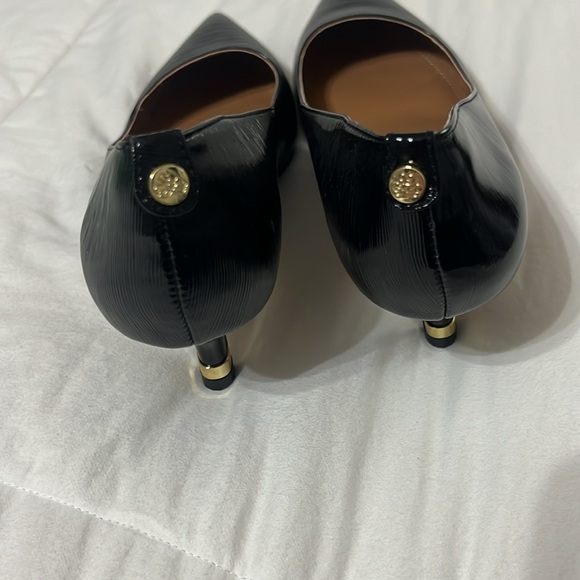 J. Renee Black Braidy Crinkle Patent Leather Dress Pumps Womens 10 - Picture 3 of 7